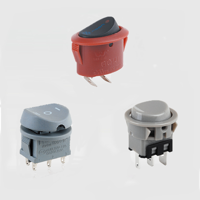 अन / अफ राउन्ड रकर स्विच 2pin / 3pin