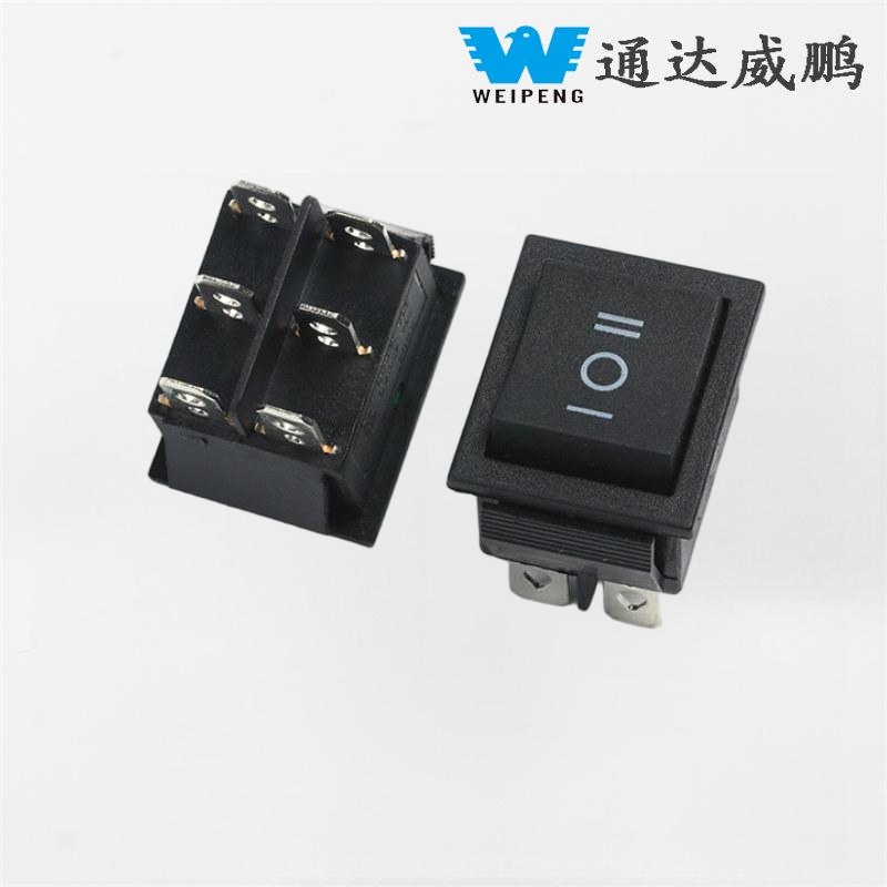 KCD4 रकर स्विच 31*25mm सिल्वर सम्पर्कहरू 16A 250V