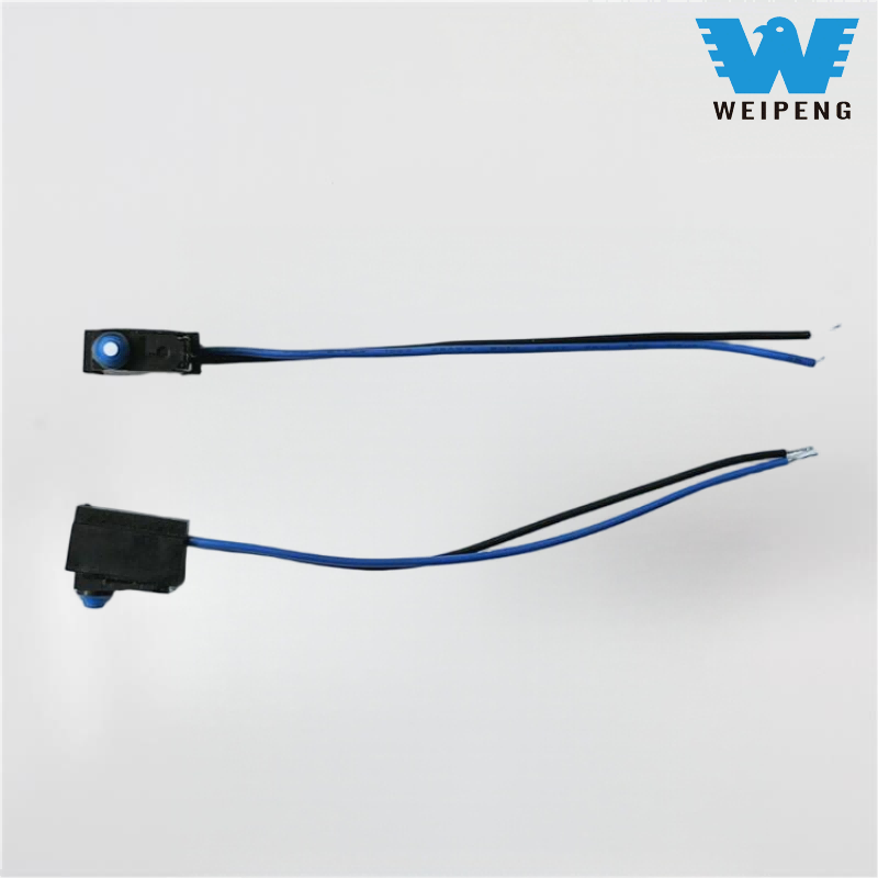 वाटरप्रूफ पिन-प्रकार पुश-बटन माइक्रो स्विच लिडहरू सहित