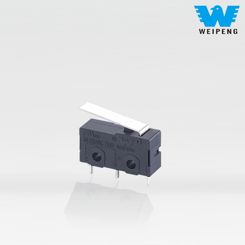 एस्प्रेसो मेसिनको लागि Weipeng 3-Pin 5A 25t125 स्ट्रेट शङ्क माइक्रो स्विच